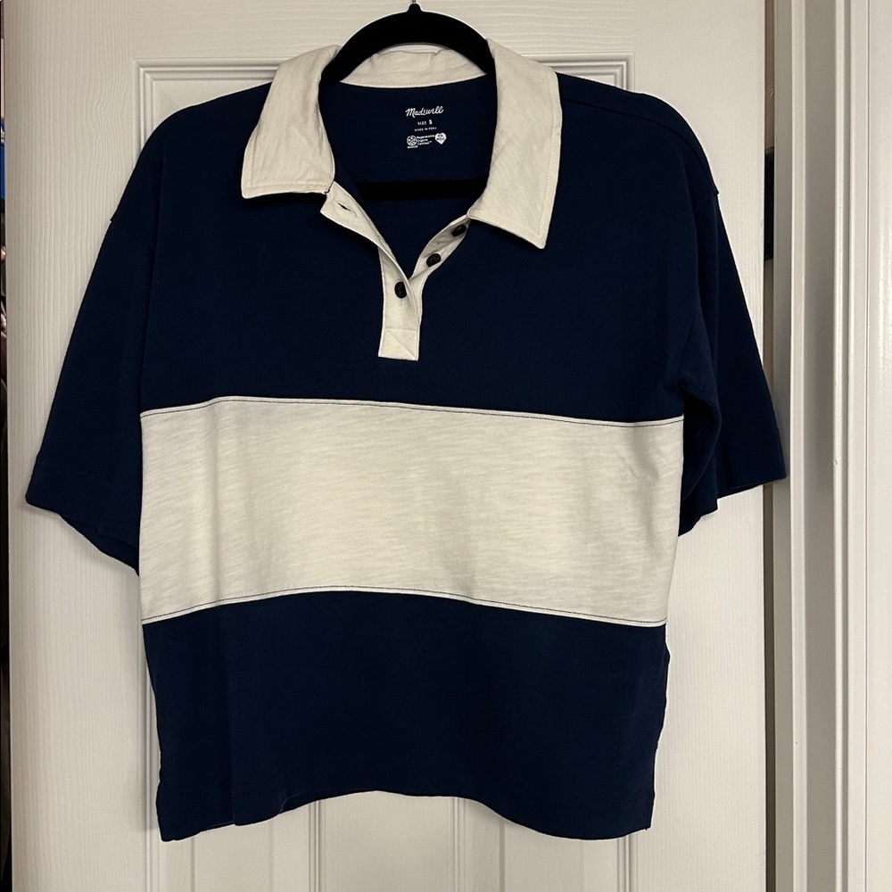 Madewell Navy Rugby Polo Shirt